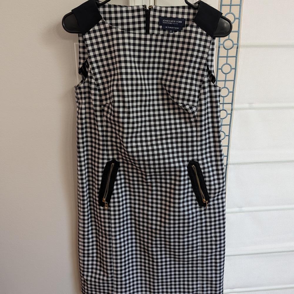 Jones New York Black and White Checkered Mini Dress - Picture 5 of 5